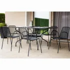 180 cm langer Gartentisch aus Metallgeflecht, hergestellt in Italien - Lirion Viadurini