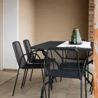 180 cm langer Gartentisch aus Metallgeflecht, hergestellt in Italien - Lirion Viadurini