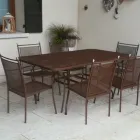 180 cm langer Gartentisch aus Metallgeflecht, hergestellt in Italien - Lirion Viadurini