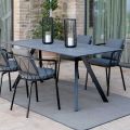 Gartentischgestell aus verzinktem Stahl mit HPL-Platte Made in Italy - Brienne