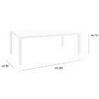 Gartentisch mit Struktur aus lackiertem Aluminium und Glasplatte - Salim Viadurini