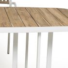 Gartentisch aus Aluminium und Teak mit 4 Stühlen - Eugene Viadurini