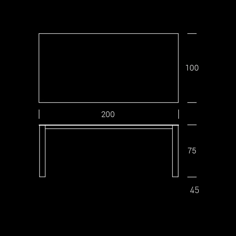 HPL-Gartentisch mit Aluminiumstruktur Made in Italy - Carl Viadurini