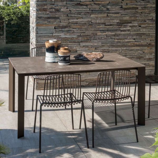 Hpl-gartentisch mit aluminiumstruktur made in italy - carl