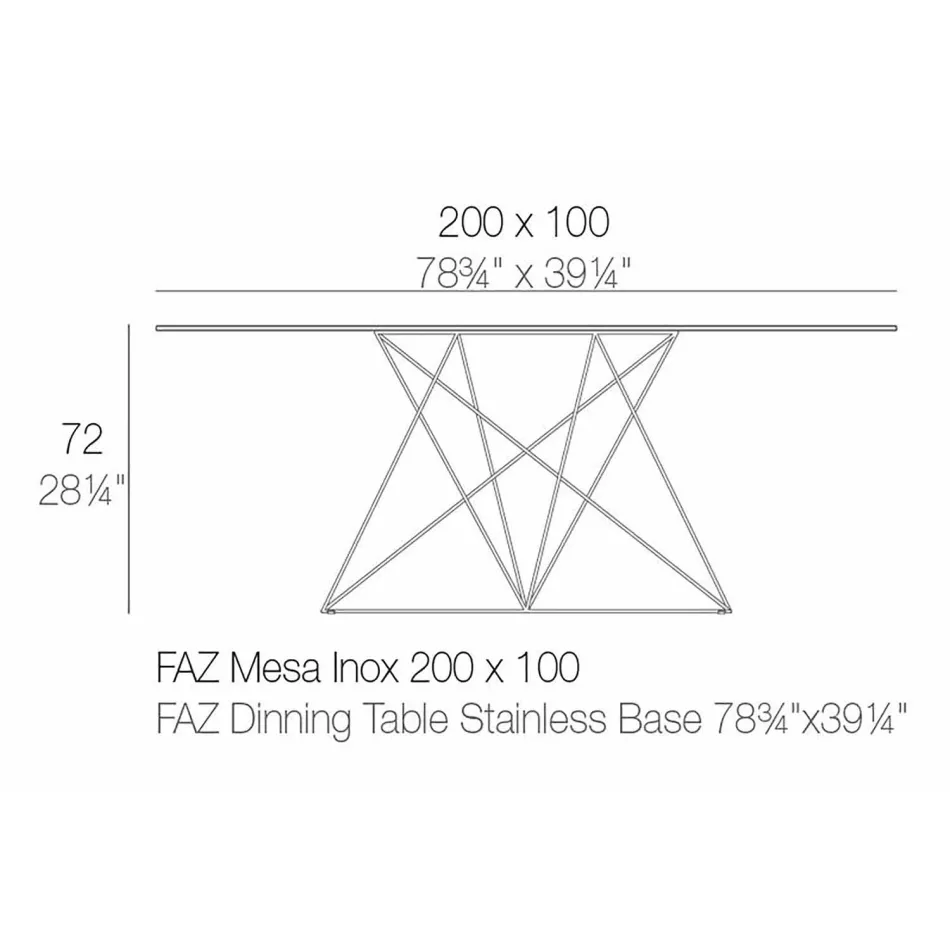 Moderner Gartentisch aus Polypropylen und Edelstahl Faz Vondom Viadurini
