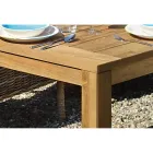 Rechteckiger Gartentisch aus recyceltem Teakholz - Elianto  Viadurini