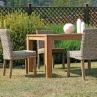 Rechteckiger Gartentisch aus recyceltem Teakholz - Elianto  Viadurini