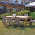 Rechteckiger Gartentisch aus recyceltem Teakholz - Elianto 