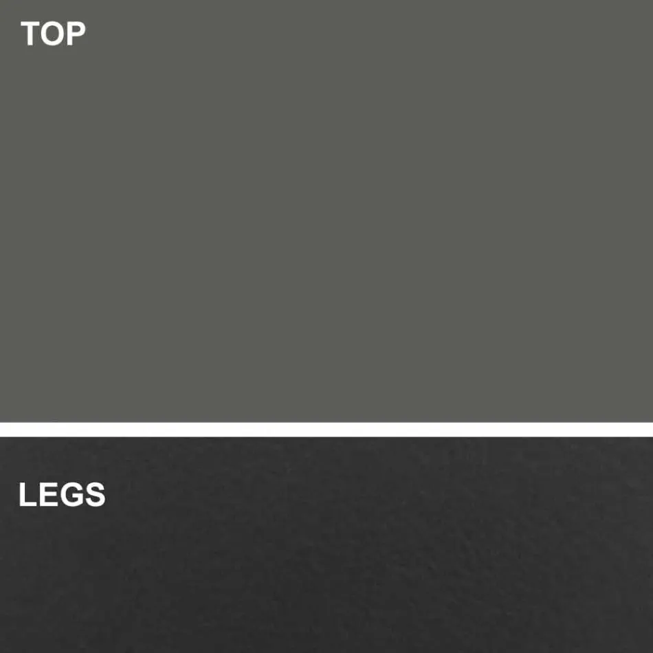 Luxuriöser fassförmiger Esstisch aus Fenix und Stahl, hergestellt in Italien – Settimmio Viadurini