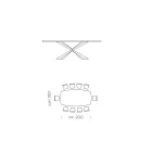 Tonnenförmiger Esstisch aus Laminat in Holzoptik, hergestellt in Italien – Cave Viadurini