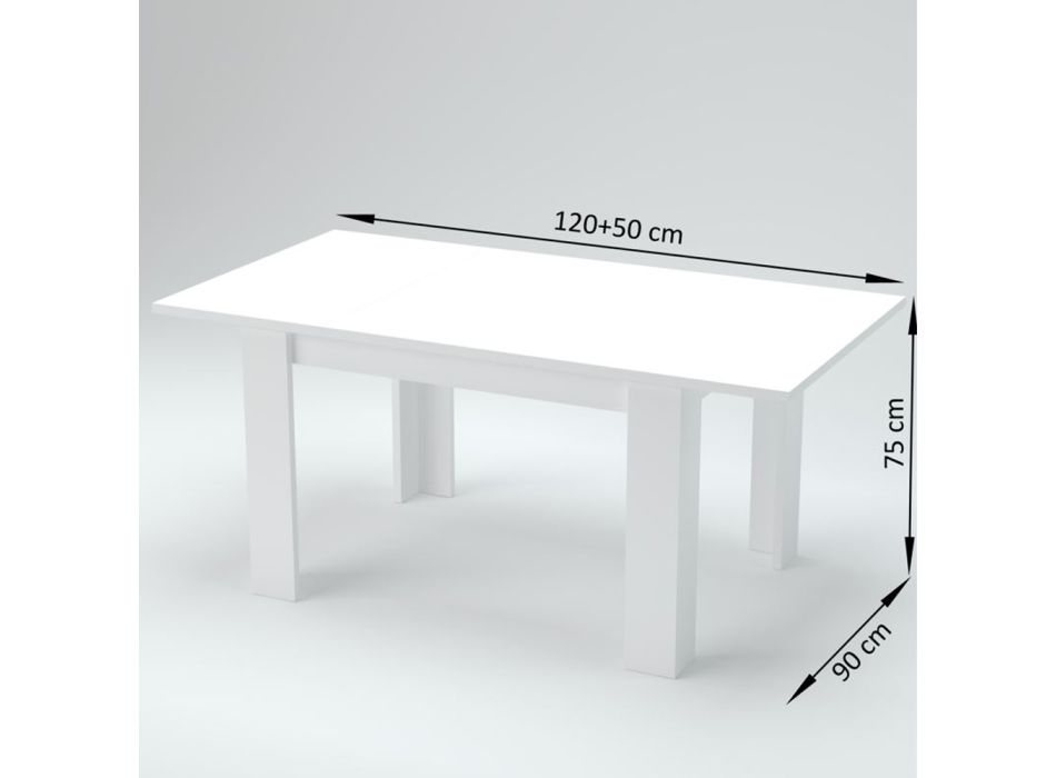 Esstisch ausziehbar auf 170 cm Design aus nachhaltigem Holz - Perro Viadurini
