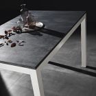 Esstisch aus Metall auf 180 cm ausziehbar Made in Italy - Beatrise Viadurini