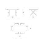 Esstisch ausziehbar auf 260 cm Holzoptik Made in Italy - Lenova Viadurini