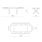 Esstisch ausziehbar auf 260 cm Holzoptik Made in Italy - Lenova Viadurini