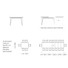 Ausziehbarer Esstisch auf 310 cm aus Laminat, hergestellt in Italien – Siebziger Viadurini