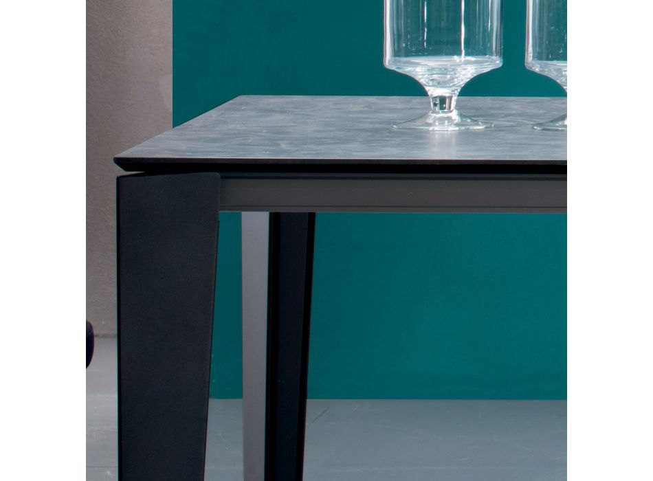 Ausziehbarer Esstisch auf 325 cm aus Laminat, hergestellt in Italien – Siebziger Viadurini