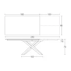 Ausziehbarer Esstisch mit Metallrahmen Made in Italy - Elastic Viadurini