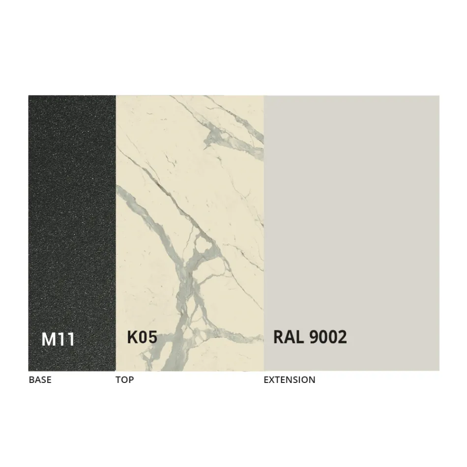 Ausziehbarer Esstisch Bis zu 170 cm aus Keramik Made in Italy - Tremiti Viadurini