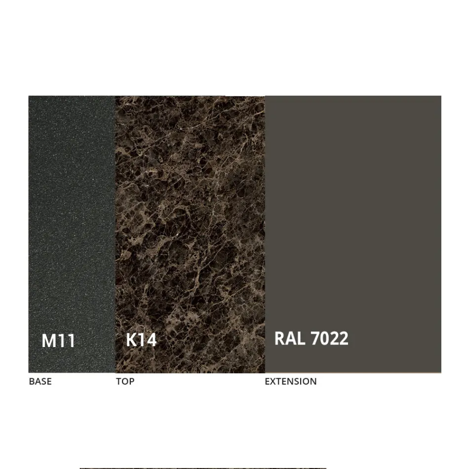 Ausziehbarer Esstisch Bis zu 170 cm aus Keramik Made in Italy - Tremiti Viadurini