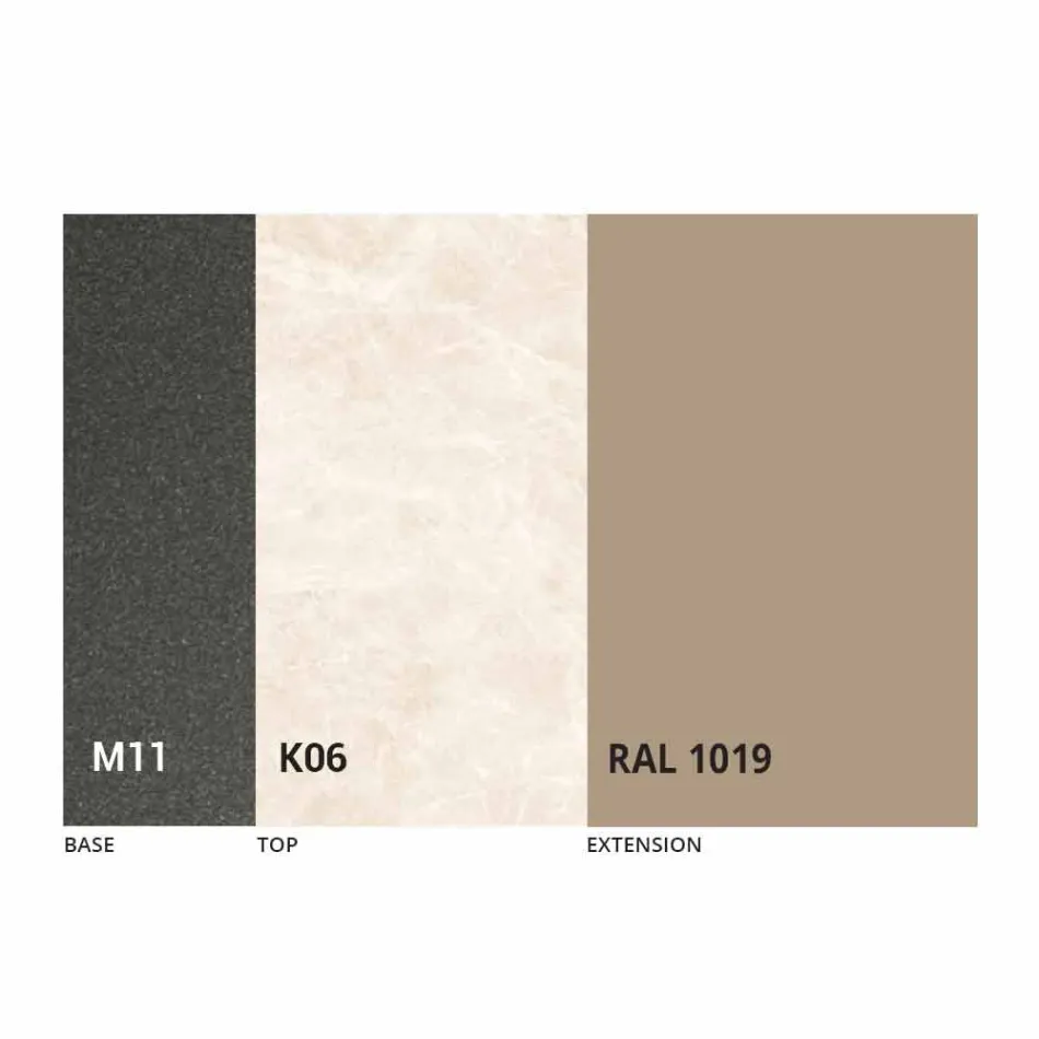 Ausziehbarer Esstisch Bis zu 170 cm aus Keramik Made in Italy - Tremiti Viadurini