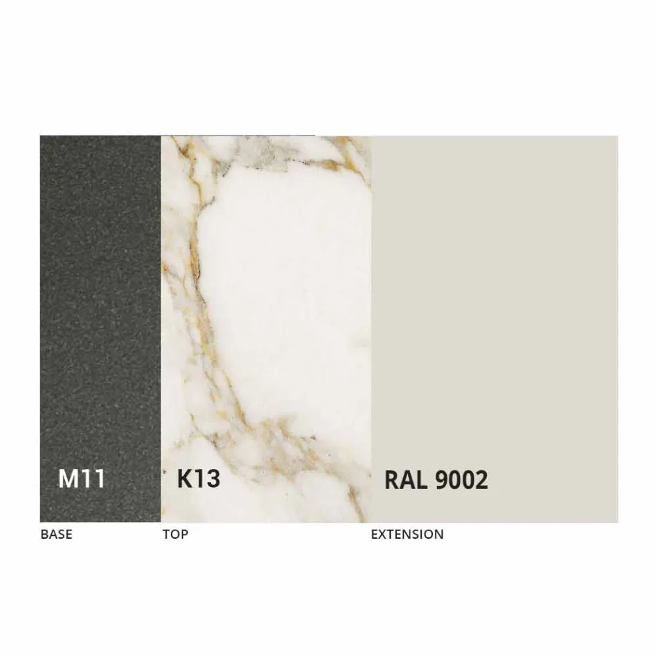 Ausziehbarer Esstisch Bis zu 170 cm aus Keramik Made in Italy - Tremiti Viadurini