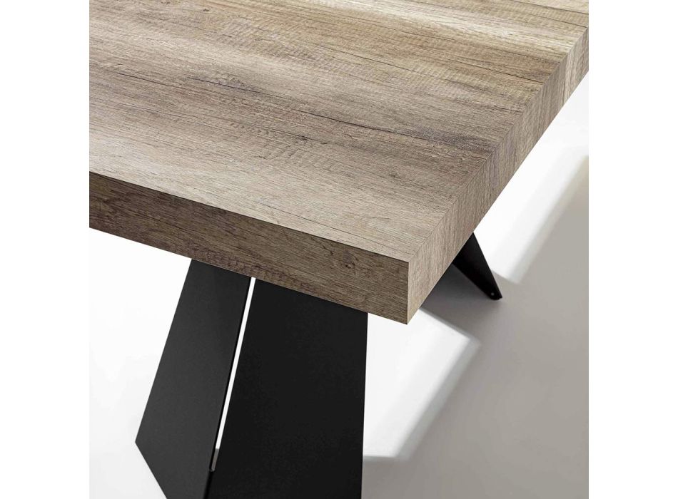 Ausziehbarer Esstisch Bis zu 220 cm mit Melaminholzplatte - Amiro