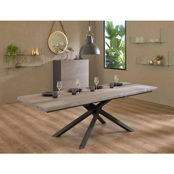 Ausziehbarer esstisch bis zu 240 cm aus holz made in italy - xino