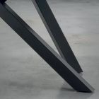 Ausziehbarer Esstisch bis 278 cm aus Glas, hergestellt in Italien – Settimmio Viadurini