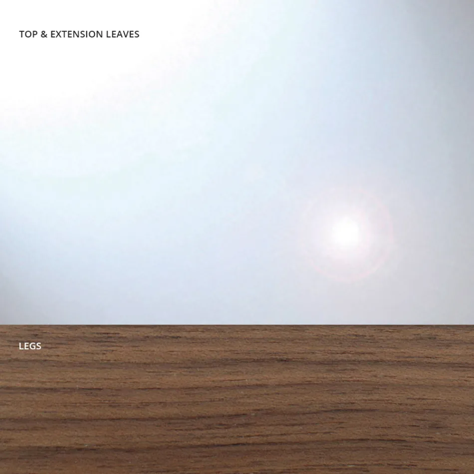 Ausziehbarer Esstisch bis 280 cm aus Glas, hergestellt in Italien – Antimo Viadurini