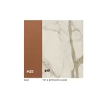 Ausziehbarer Esstisch bis zu 280 oder 298 cm, Keramik, Metall - Revia Viadurini