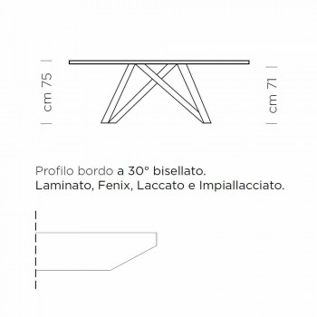 Ausziehbarer Esstisch bis 300 cm aus Laminat Made in Italy - Settimmio