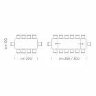 Ausziehbarer Esstisch bis 300 cm aus Laminat, hergestellt in Italien – Settimmio Viadurini