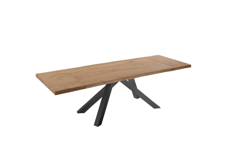 Ausziehbarer Esstisch bis 300 cm aus furniertem Holz – Settimmio Viadurini