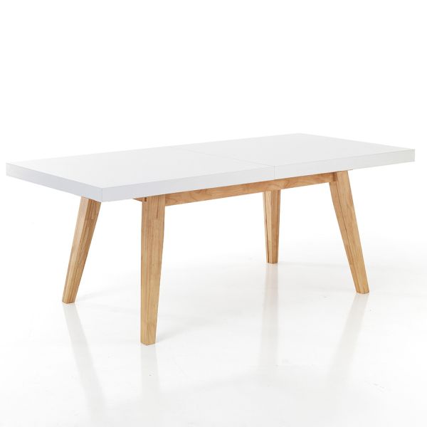 Ausziehbarer esstisch bis zu 315 cm aus mdf und massivholz - paolo