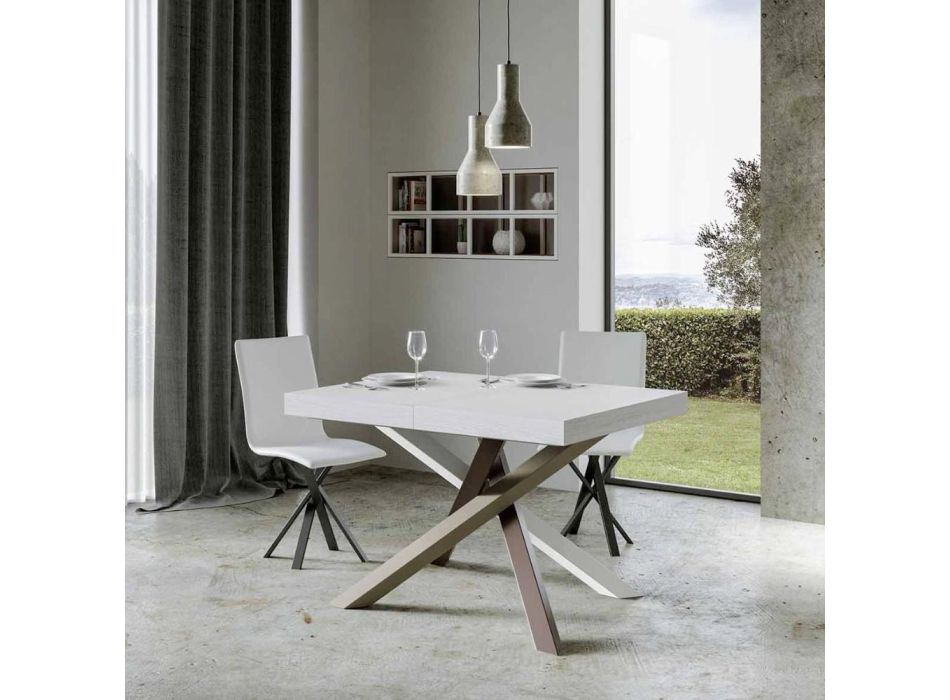 Ausziehbarer Esstisch bis zu 440 cm, Made in Italy Design – Rally Viadurini