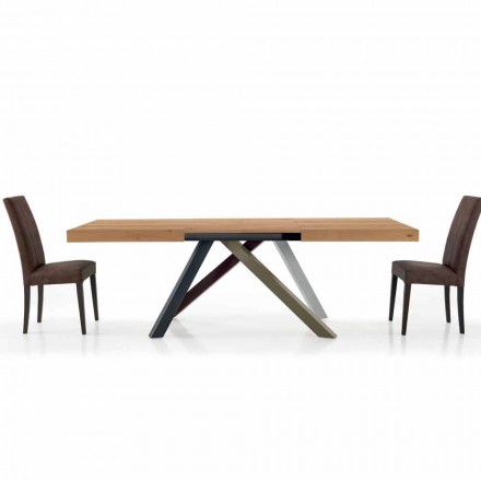 Ausziehbarer Esstisch bis 450 cm aus Laminat, hergestellt in Italien – Salentino Viadurini