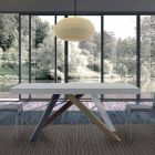 Ausziehbarer Esstisch bis 450 cm aus Laminat, hergestellt in Italien – Salentino Viadurini