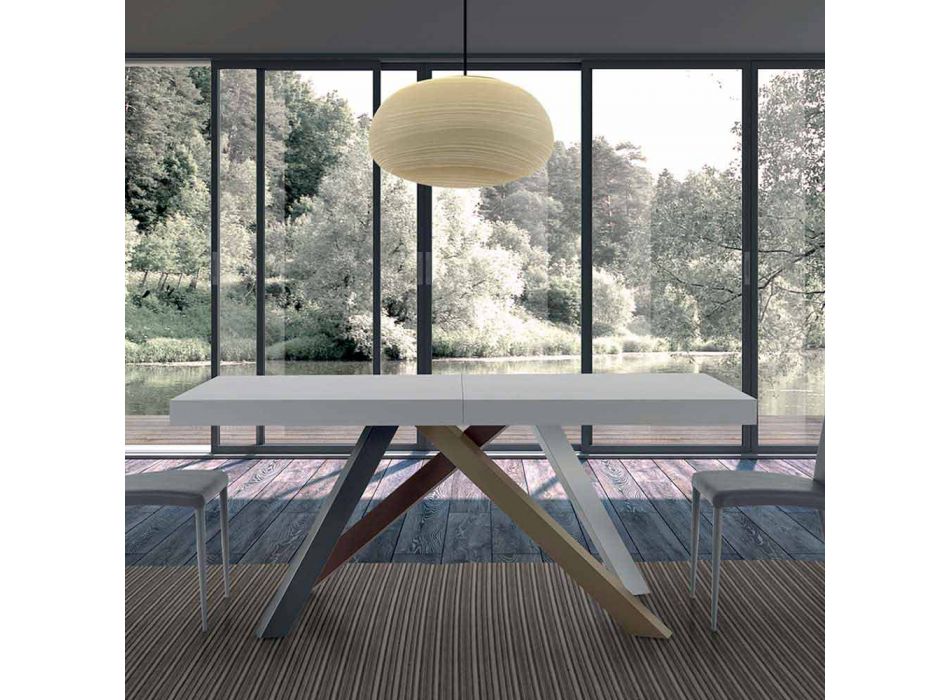Esstisch ausziehbar bis 450 cm aus laminiertem Holz – Salentino