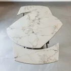 Ausziehbarer Esstisch mit Keramik- und Metallgestell – Indira Viadurini