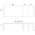 Ausziehbarer Esstisch in Holzfurnier Verschiedene Ausführungen - Gerry Viadurini