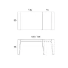 Ausziehbarer Esstisch in Holzfurnier Verschiedene Ausführungen - Gerry Viadurini