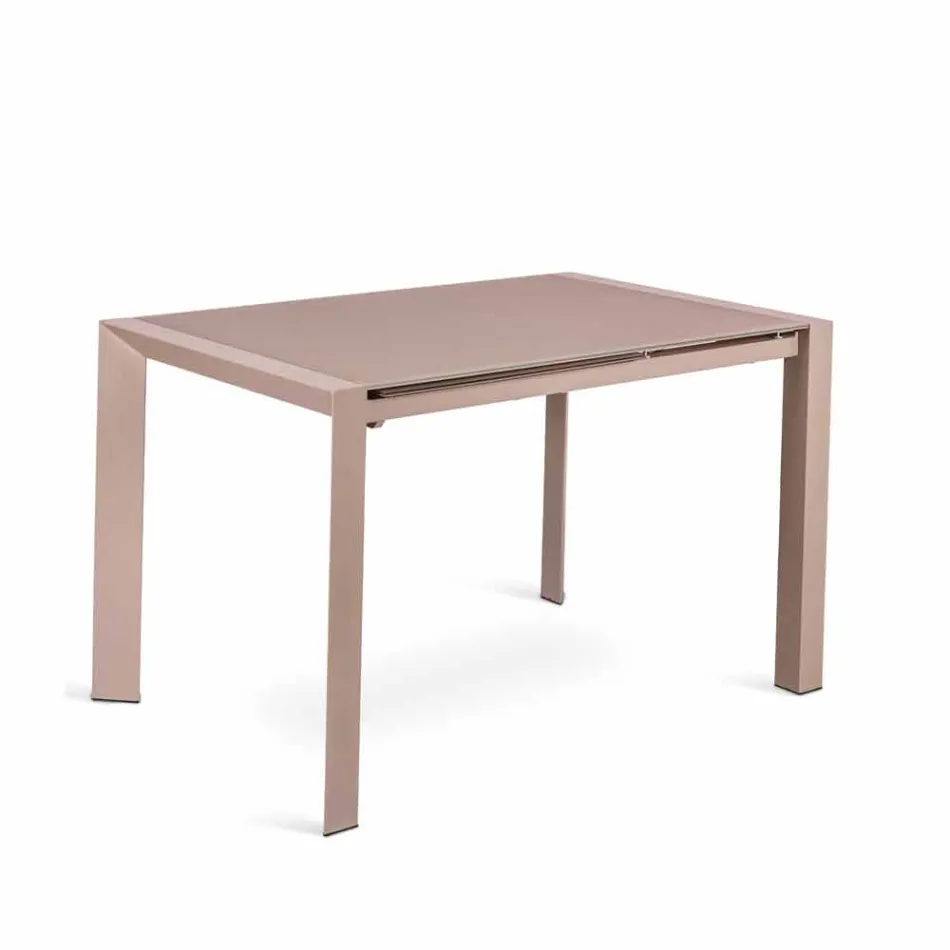 Esstisch Glastisch und Metall Oddo Viadurini