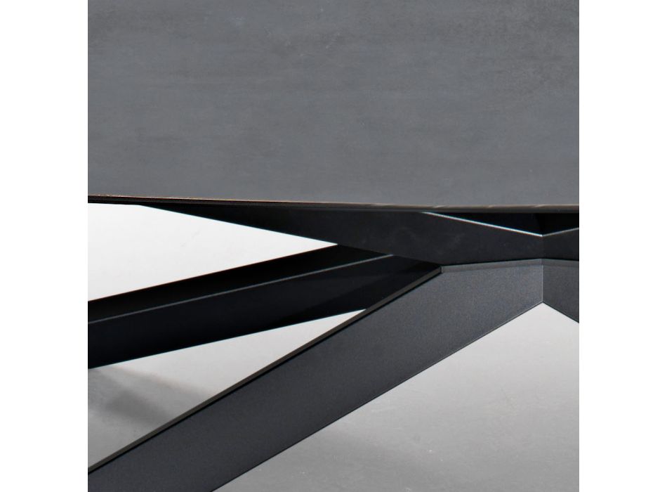 Esstisch mit Fassplatte aus HPL-Laminat, hergestellt in Italien – Grotta Viadurini