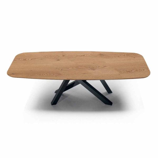 Esstisch mit barrel top in hpl laminat made in italy - settimmio