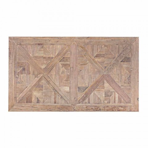 Moderner Esstisch aus recyceltem Ulmenholz