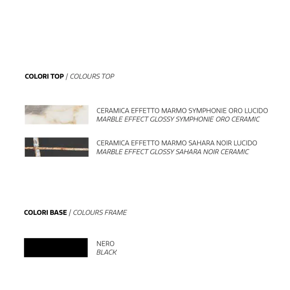 Esstisch mit Keramikplatte in Marmoroptik Made in Italy - Mirco Viadurini