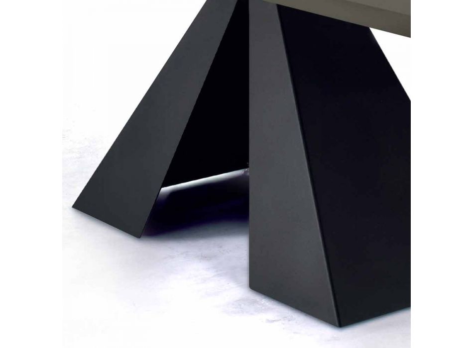 Esstisch mit Fenix-Platte und Stahlgestell, hergestellt in Italien – Dalmatiner Viadurini