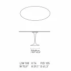 Esstisch mit ovaler Marmorplatte Made in Italy - Superb Viadurini