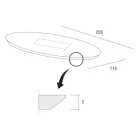 Esstisch mit ovaler Sperrholzplatte, hergestellt in Italien – Brontolo Viadurini
