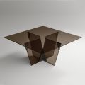 Esstisch mit quadratischer Tischplatte und Glasfuß Made in Italy - Tiseo